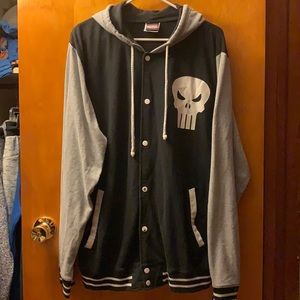 Marvel Men’s Punisher Varsity jacket size XXL